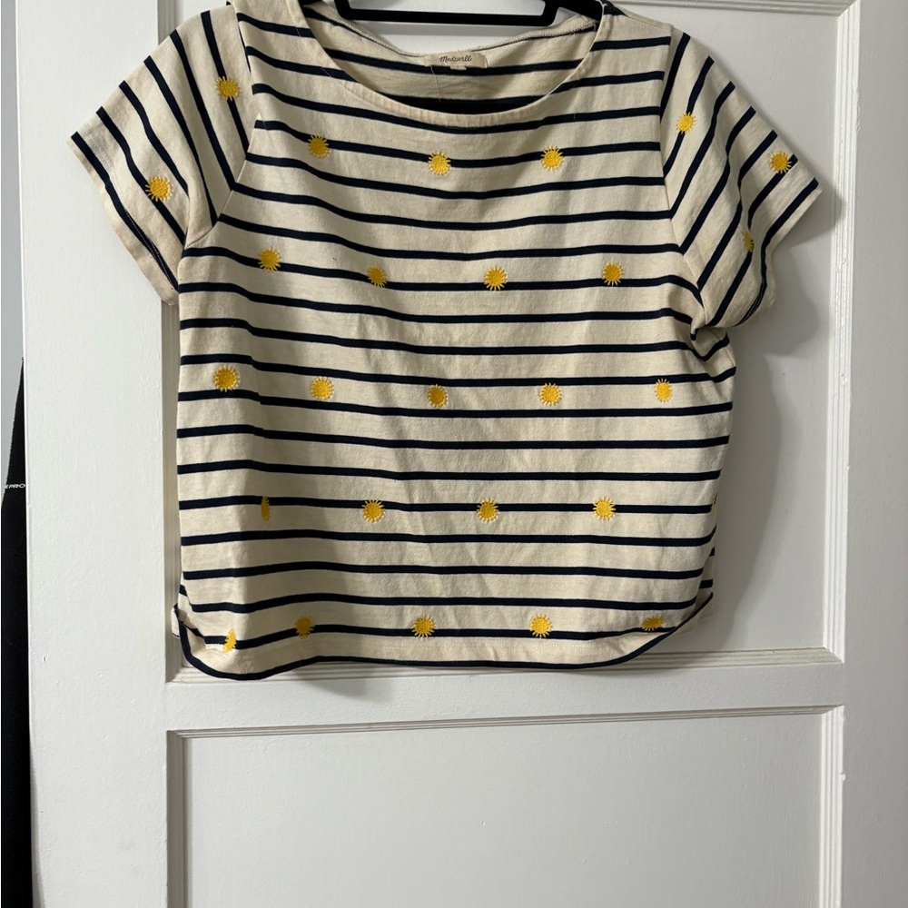 Madewell cropped shirt with suns